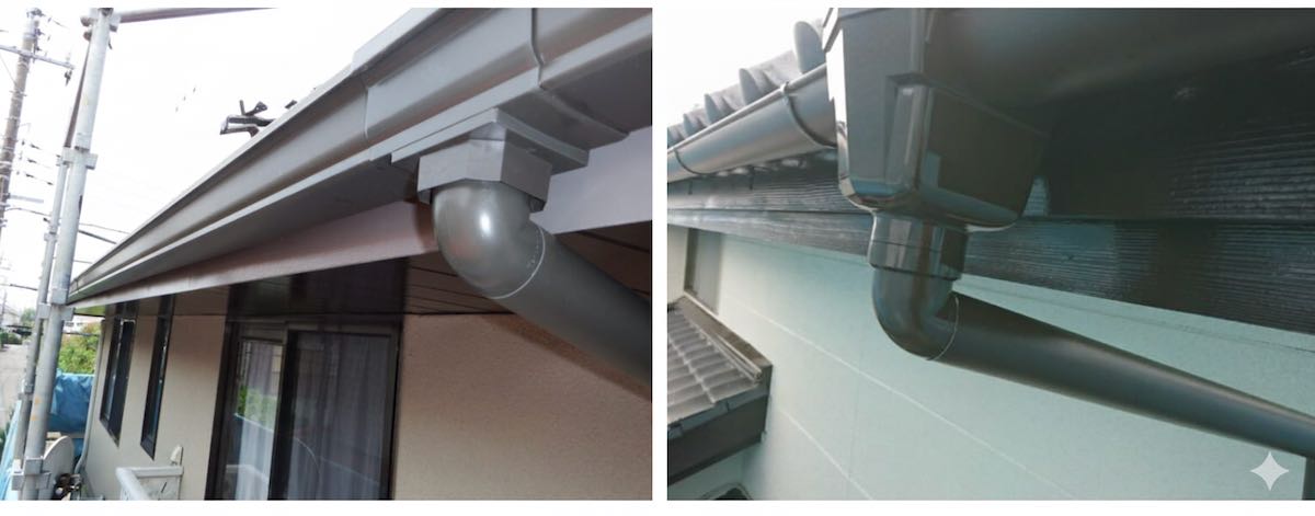 雨樋の塗装・付け替え後