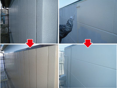 6〜8、9日目上塗り・ローラー仕上げ（2回塗り）